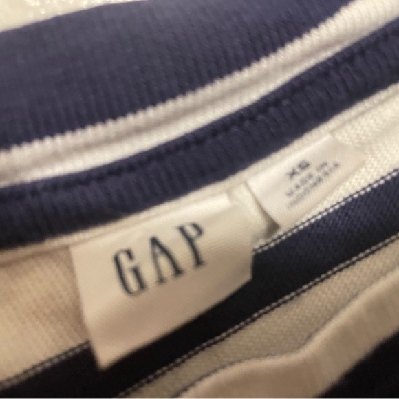 Navy and White Striped T-shirt Dress. - Picture 2 of 3